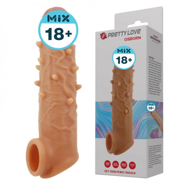 PRETTY LOVE - OSBORN Extended Penis Sleeve (L:16.5cm - D:3.6cm) PRETTY LOVE - OSBORN Extended Penis Sleeve (L:16.5cm - D:3.6cm)